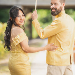Netra & Nicolas wedding cambodian attire