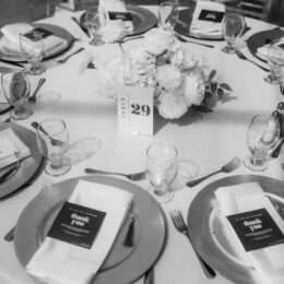 Sarah & Mohamed's wedding table decoration