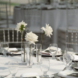 Sarah & Mohamed's wedding table decoration